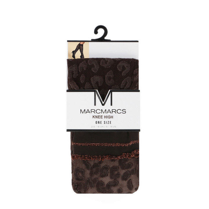 MM Kneehighs 30 Tulle Leopard One Size