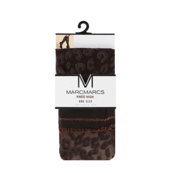 MM Kneehighs 30 Tulle Leopard One Size