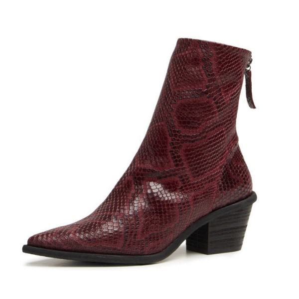 ALICE01 SNAKE BURGUNDY